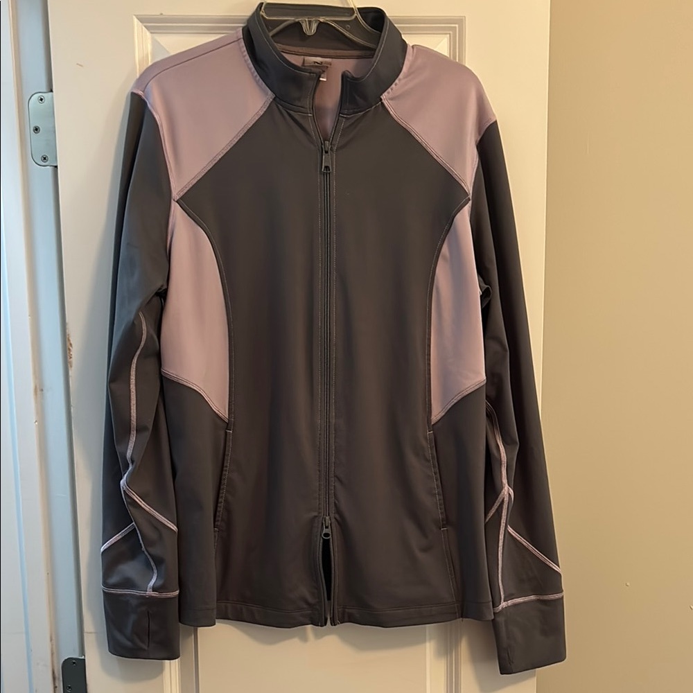 Natori Women's Charcoal and Lavender Athleisure Jacket